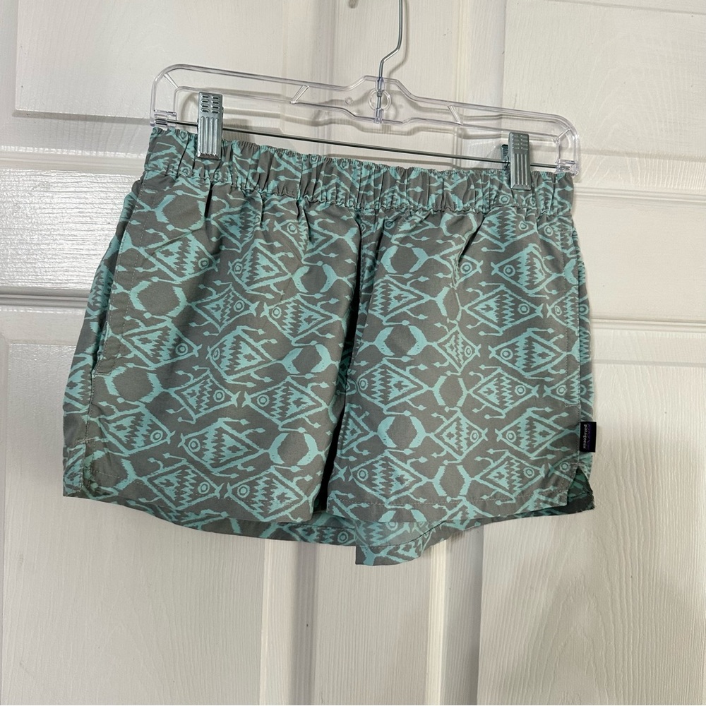 Patagonia Women's Athletic Shorts in Gray and Blue